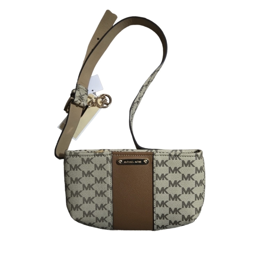 NWT Michael Kors belt bag tan & brown size L/XL